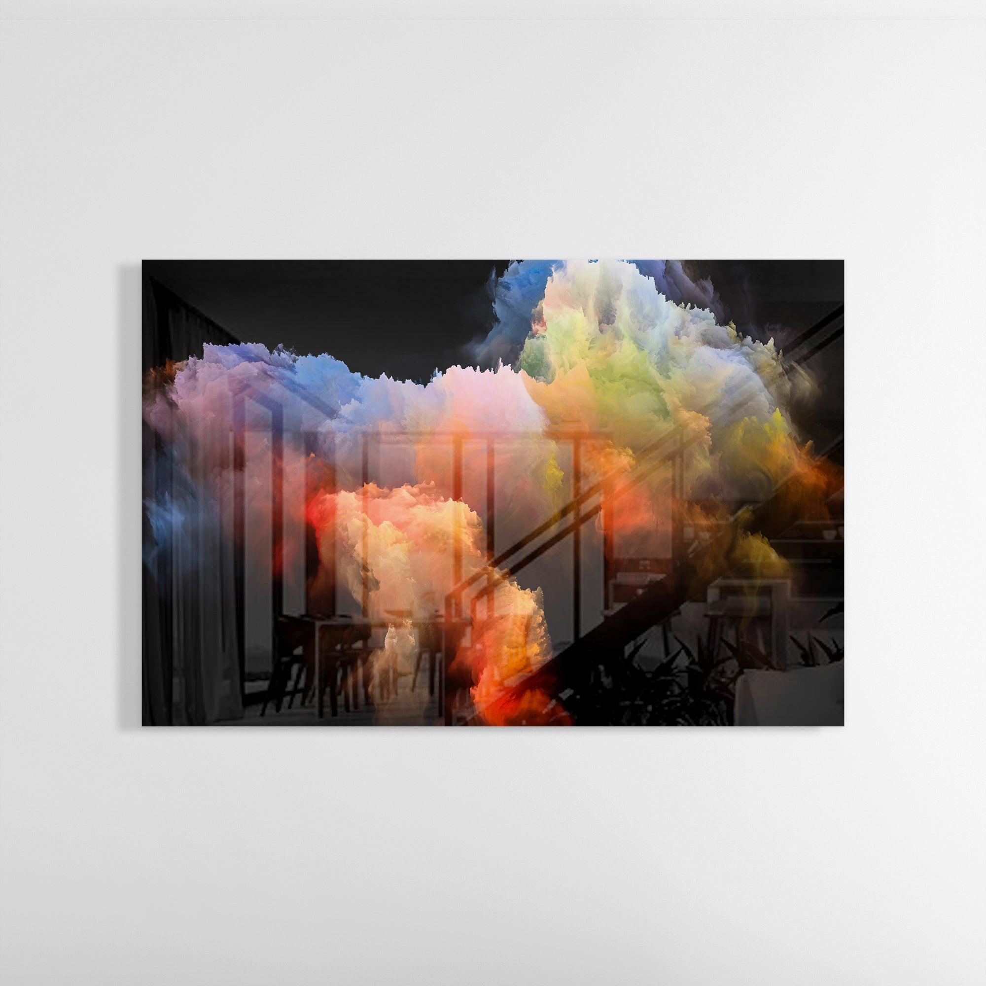Foto Canvas print - Abstraction, black hole (toned)