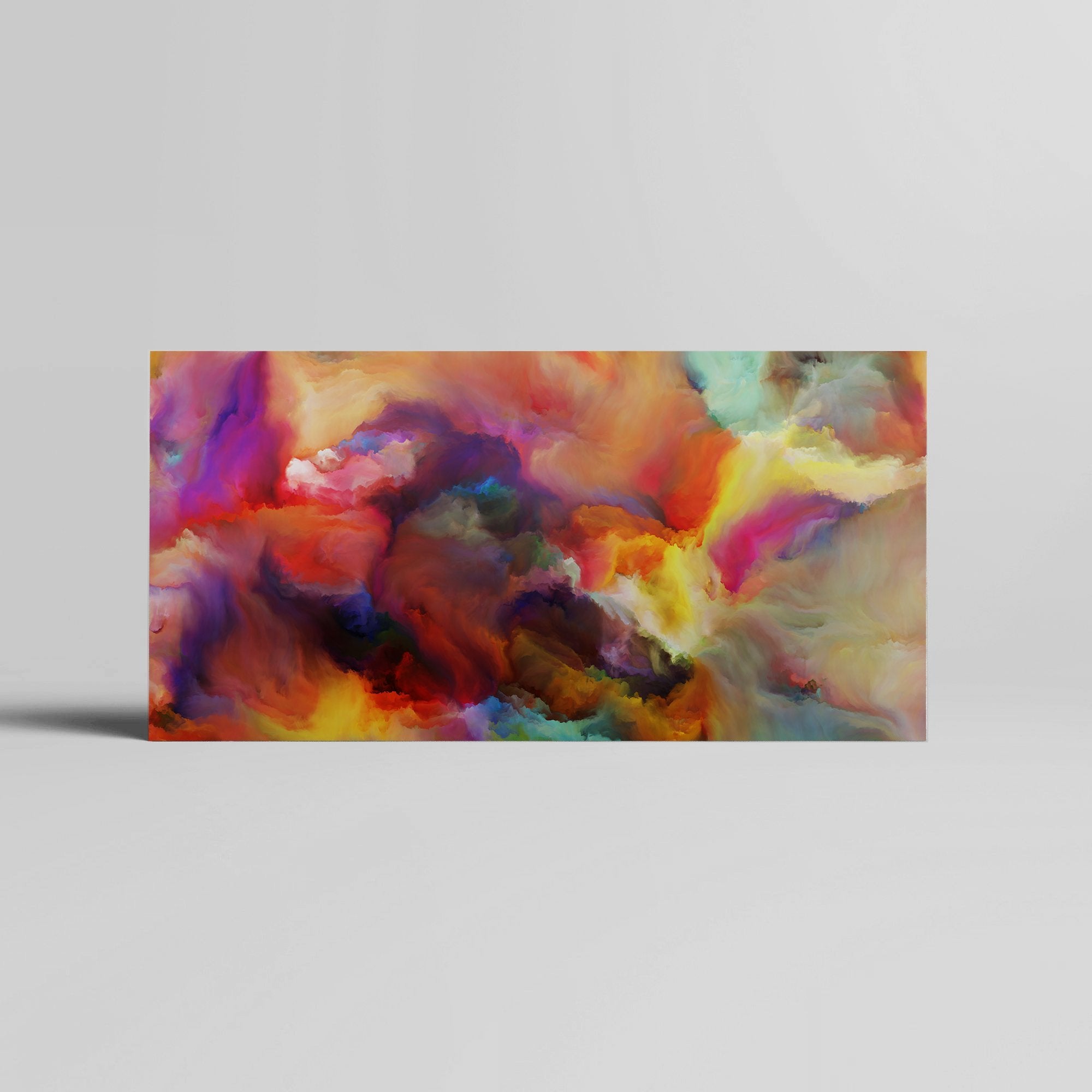Foto obraz na płótnie - Abstrakcja, kolorowe chmury (kolorowy) - Gallart.pl