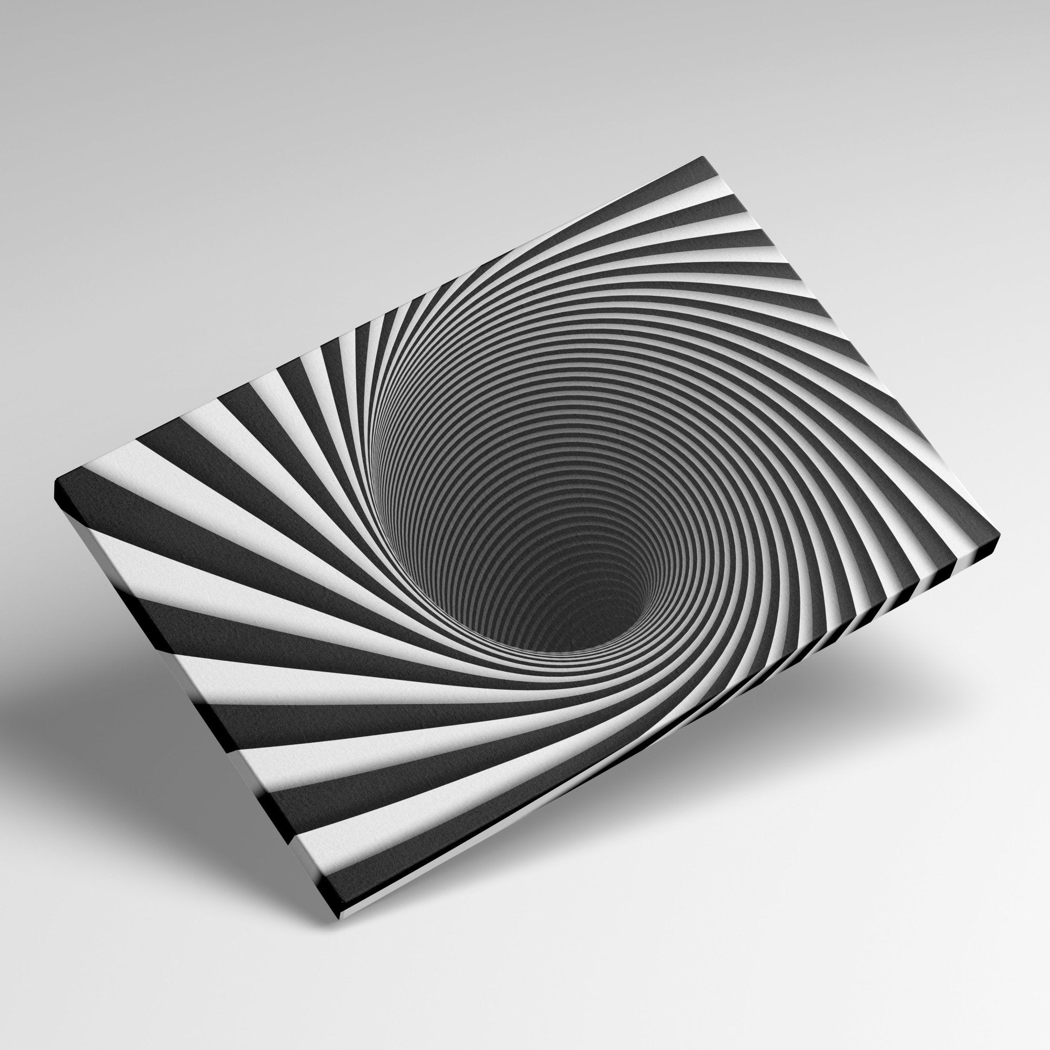 Foto obraz na płótnie - Abstrakcja, tunel i spirala (czarno-biały) - Gallart.pl
