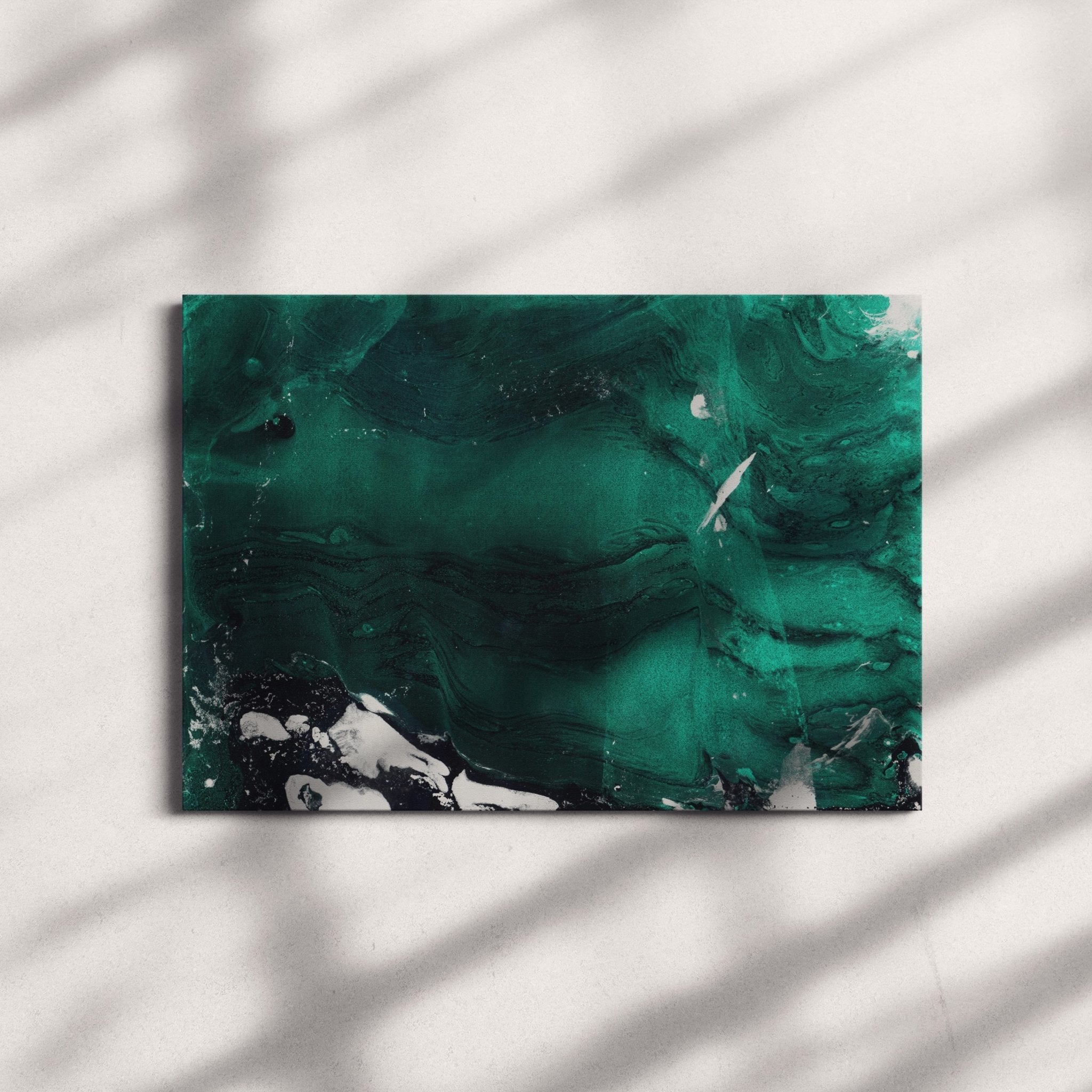 Foto obraz na płótnie - Abstrakcja, zanurzenie w zieleni (kolorowy) - Gallart.pl