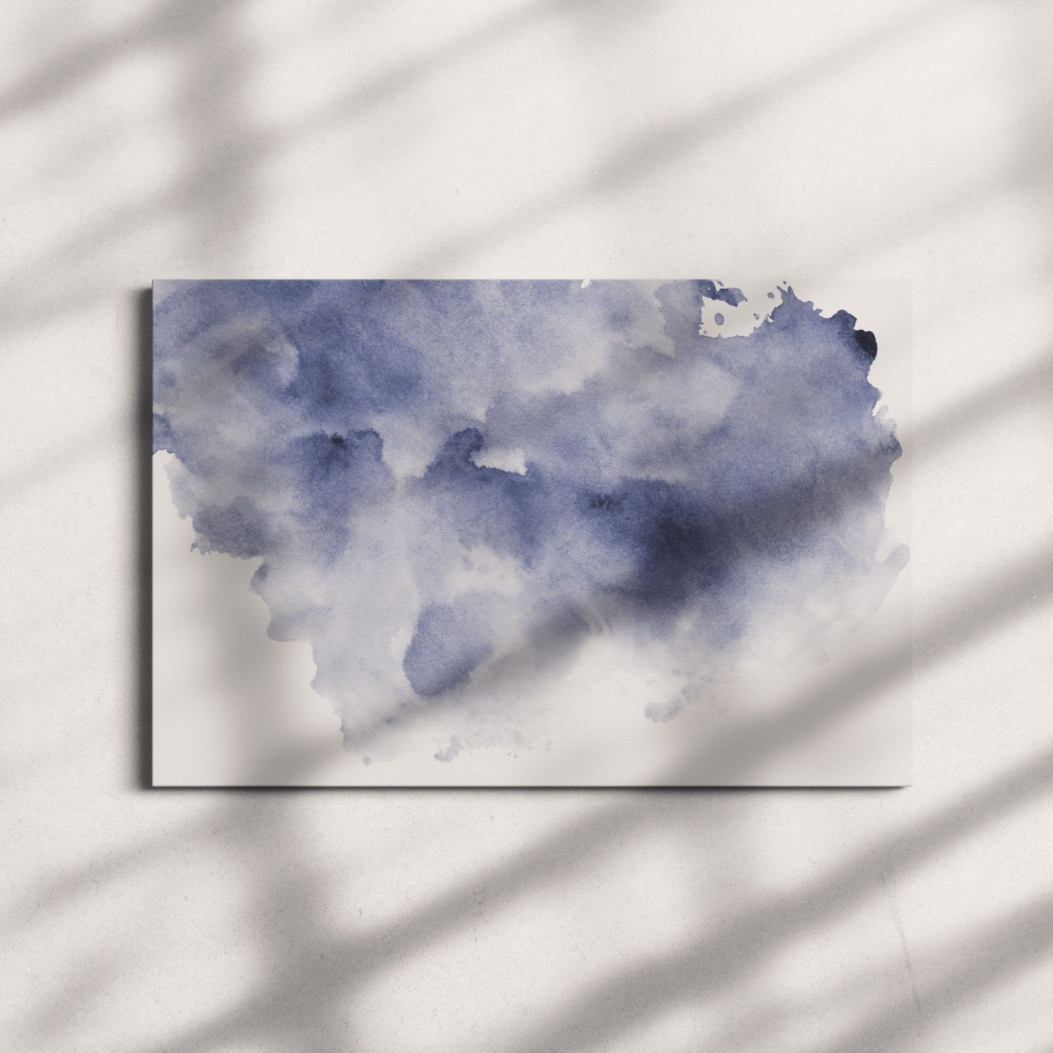 Foto obraz na płótnie - Akwarela, granatowa chmura (stonowany) - Gallart.pl