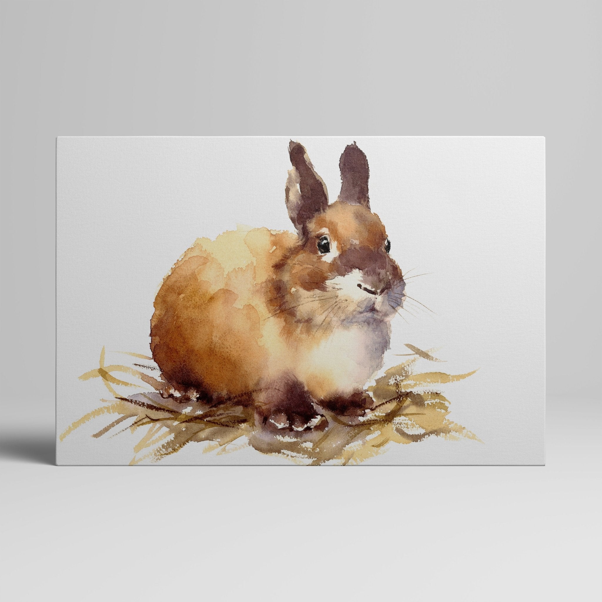 Foto obraz na płótnie - Akwarela, mały królik (zwierzęta) - Gallart.pl