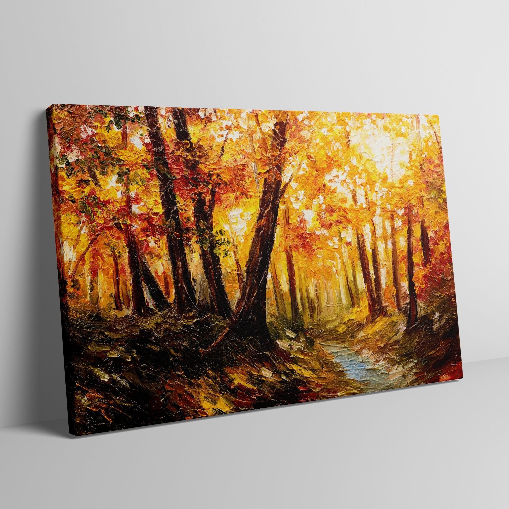Foto obraz na płótnie - Malarstwo, las jesienią (widok) - Gallart.pl
