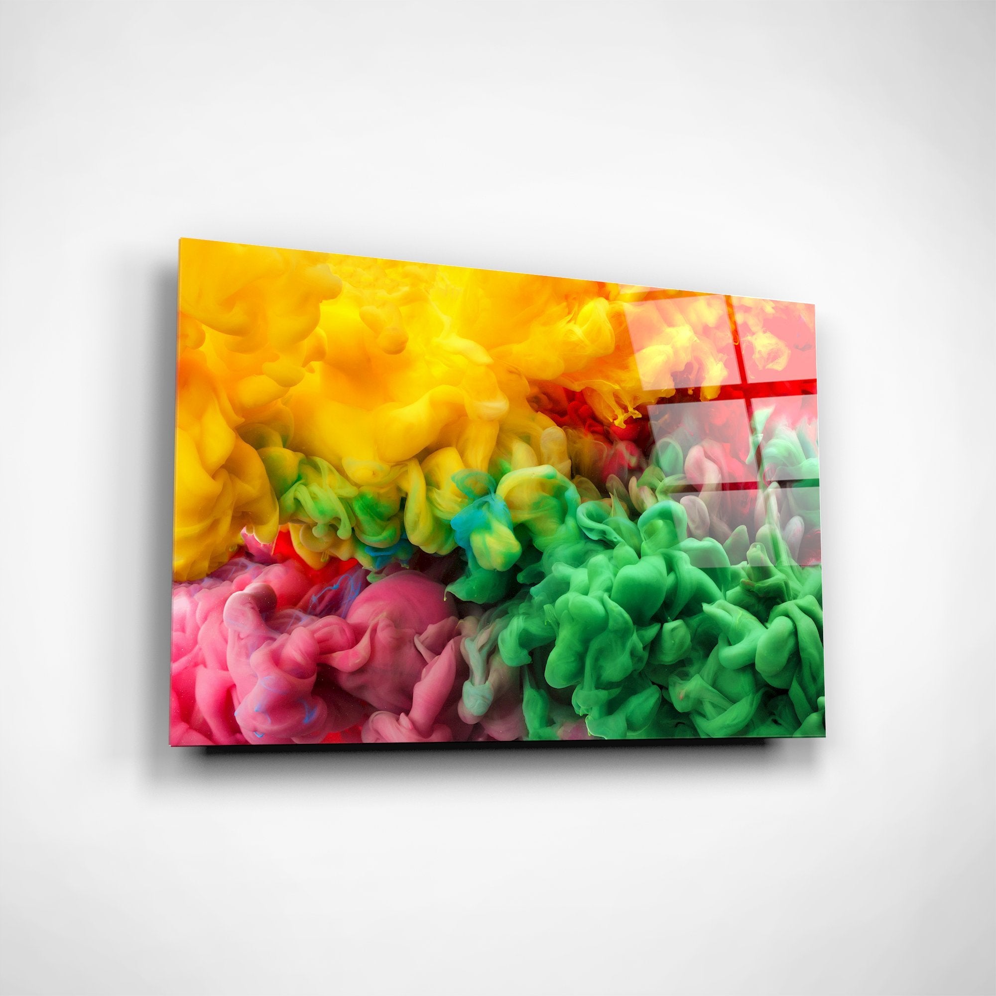 Foto obraz na szkle - Abstrakcja, kolorowe zamieszanie (kolorowy) - Gallart.pl