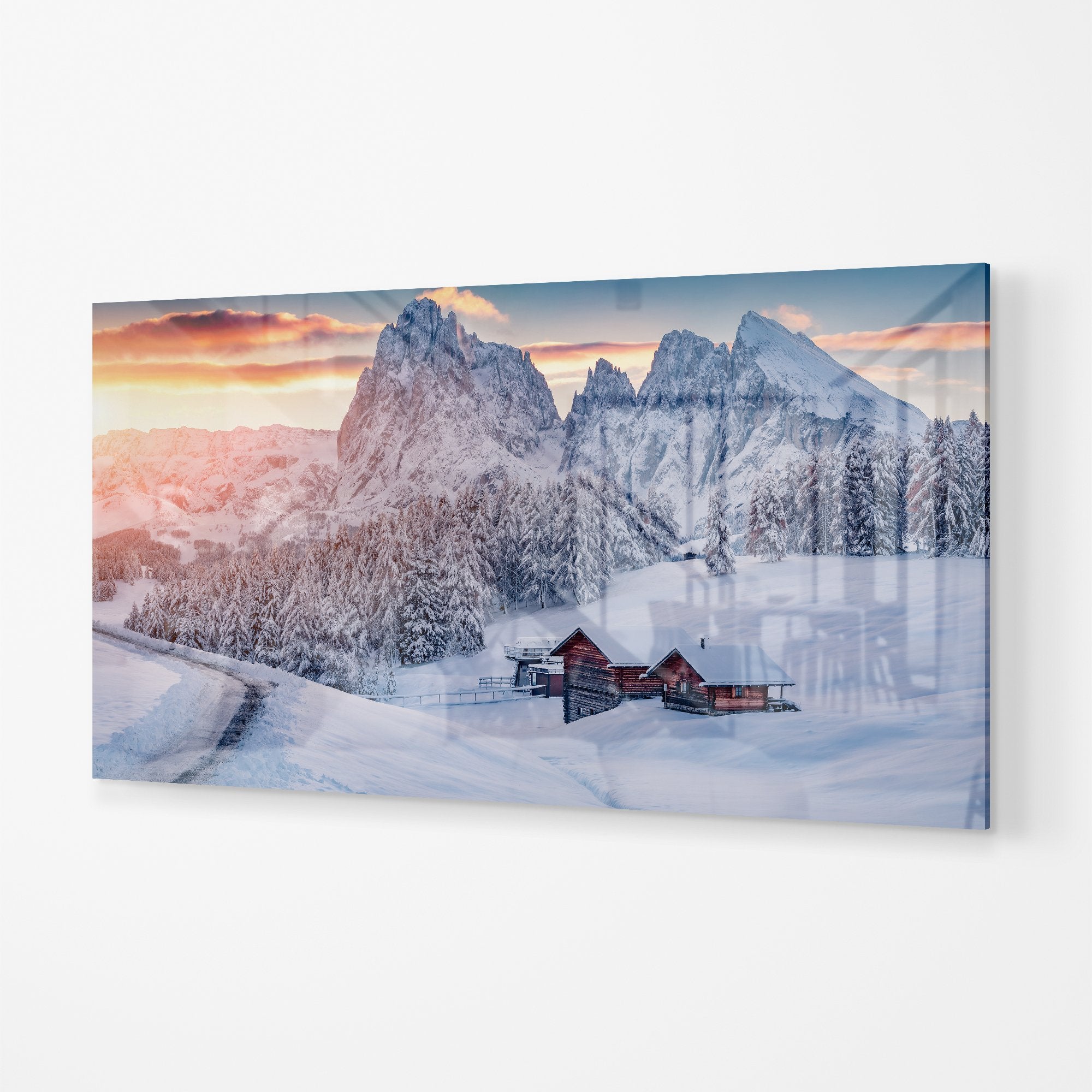 Foto obraz na szkle - Widok, zaśnieżone góry (krajobraz) - Gallart.pl