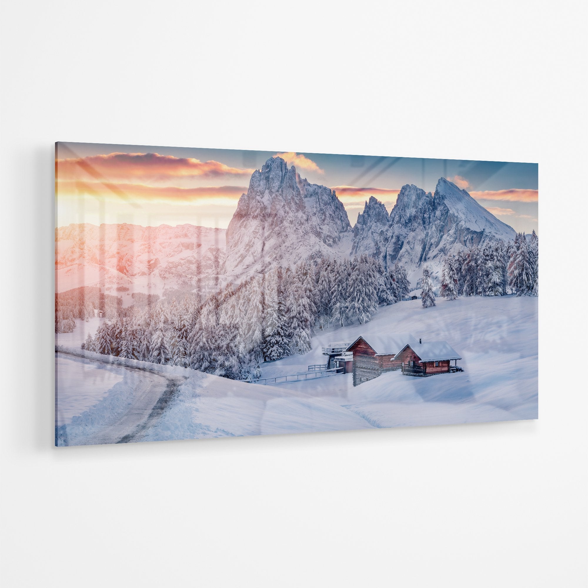 Foto obraz na szkle - Widok, zaśnieżone góry (krajobraz) - Gallart.pl