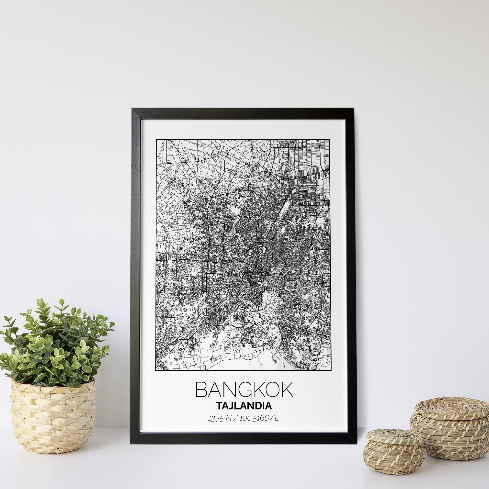Mapa Miasta Bangkok W Ramie (Biała) - Gallart.pl