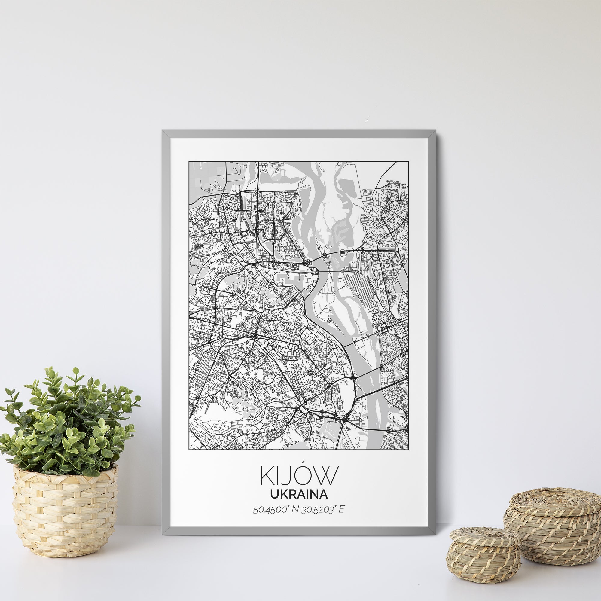Mapa Miasta Kijów W Ramie (Biała) - Gallart.pl
