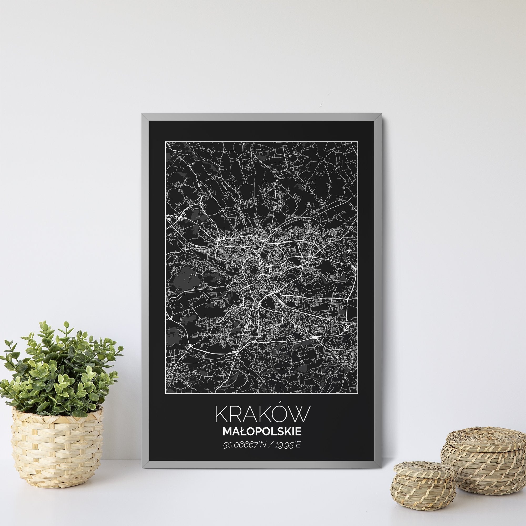 Mapa Miasta Kraków W Ramie (Czarna) - Gallart.pl