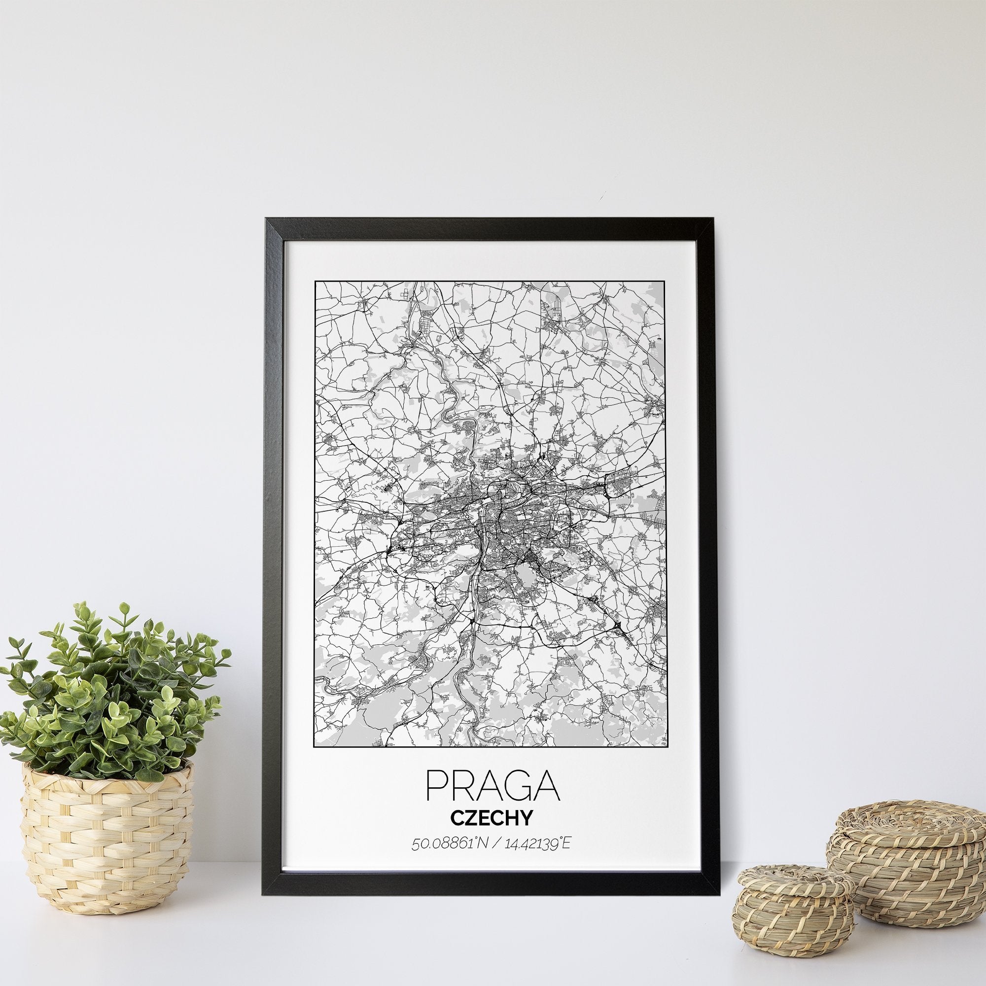 Mapa Miasta Praga W Ramie (Biała) - Gallart.pl