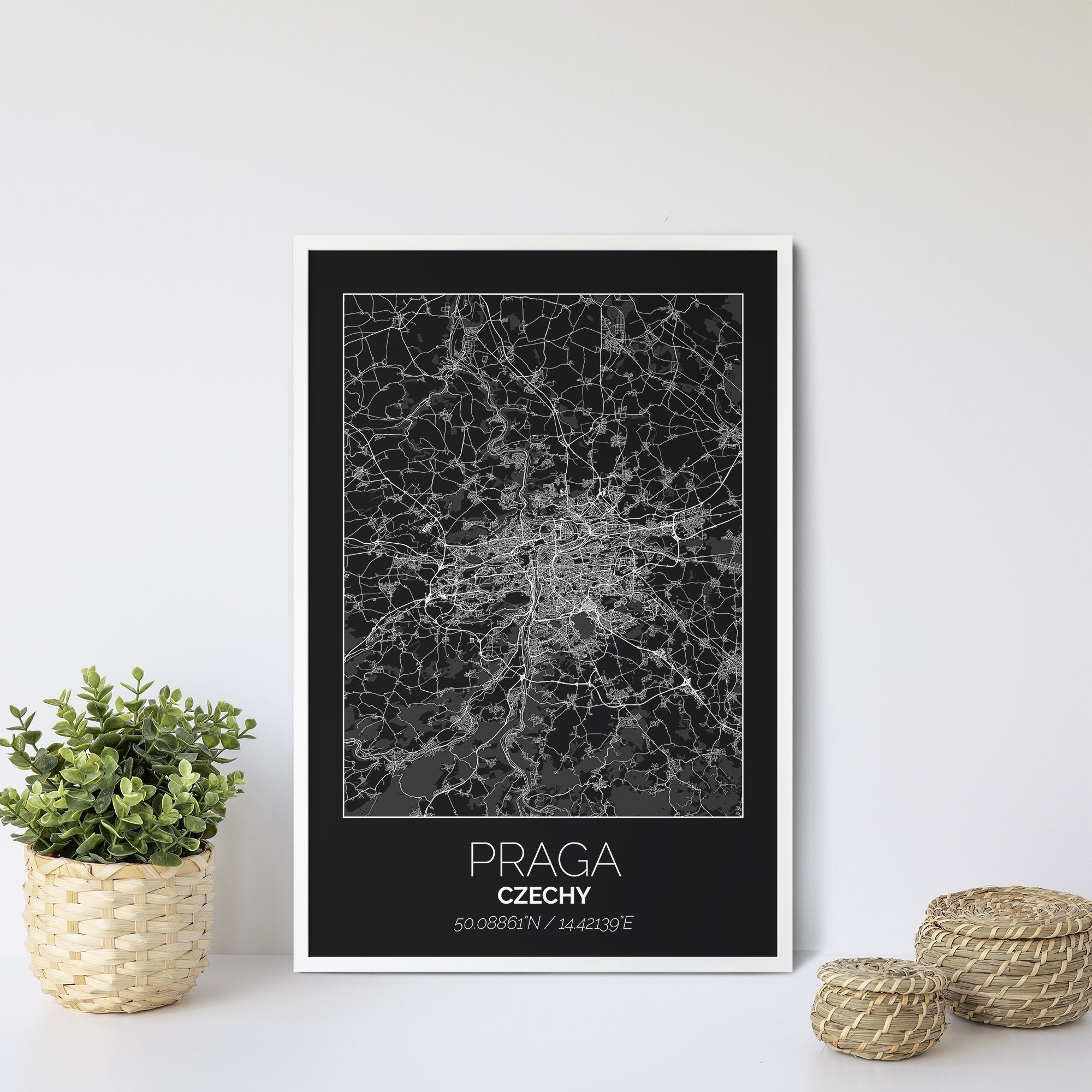 Mapa Miasta Praga W Ramie (Czarna) - Gallart.pl
