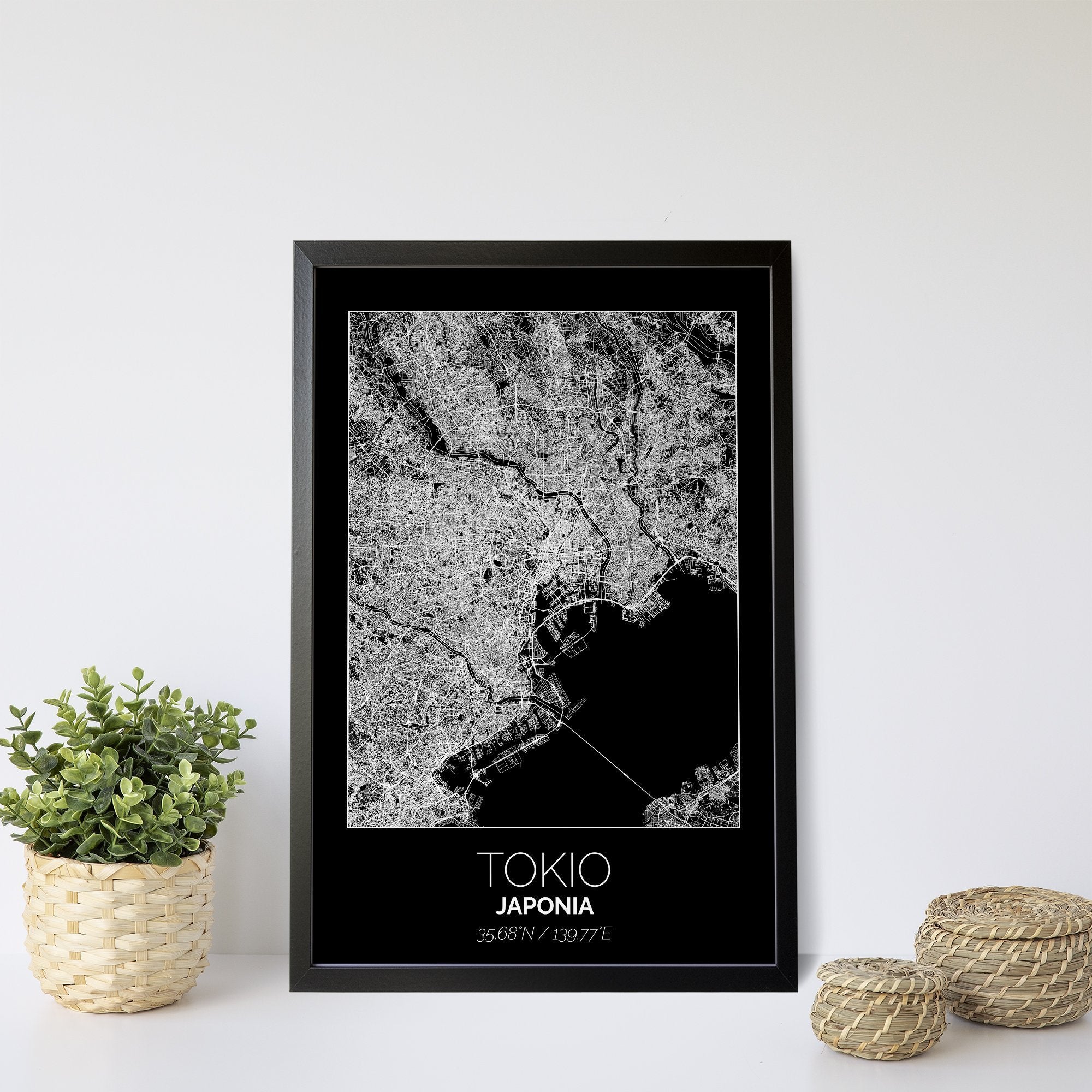 Mapa Miasta Tokio W Ramie (Czarna) - Gallart.pl