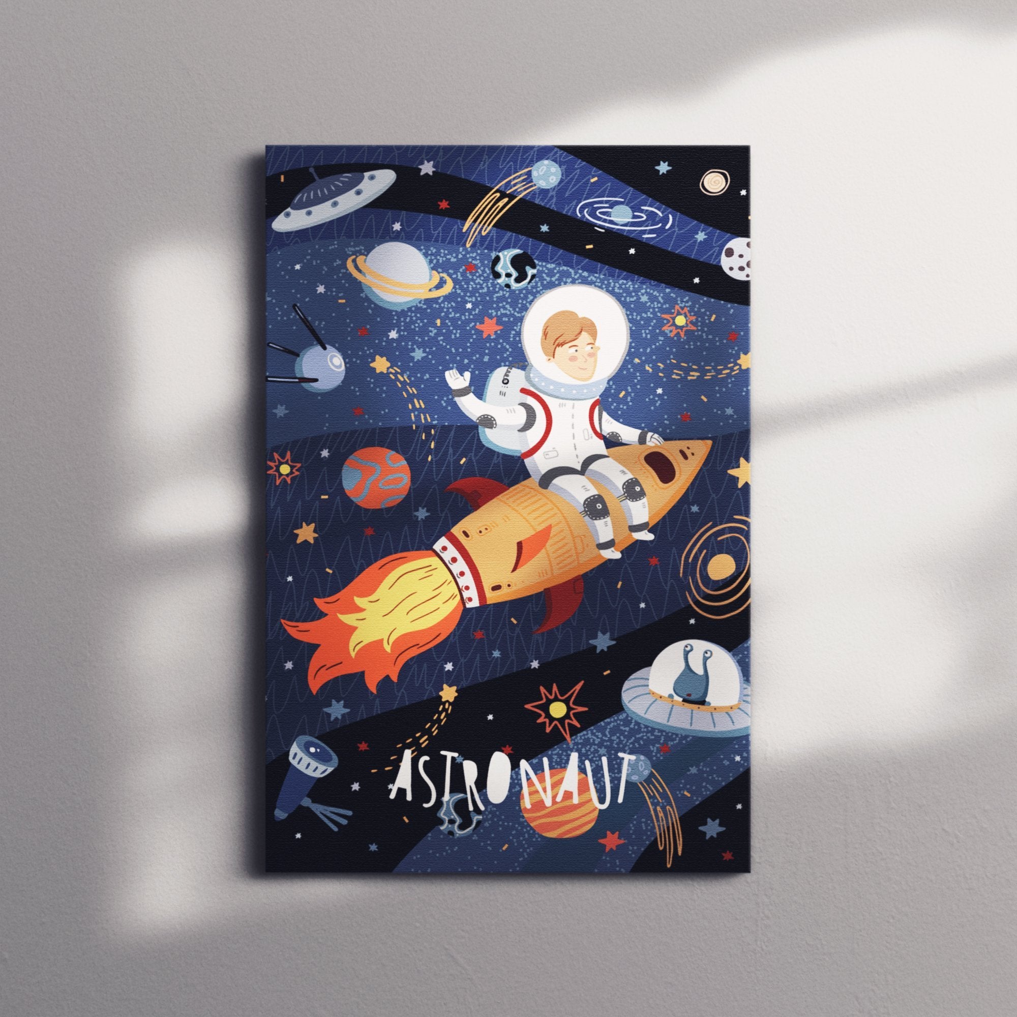 Obraz Na Płótnie Do Pokoju Dziecka - Astronauta (Mały Kosmonauta) - Gallart.pl