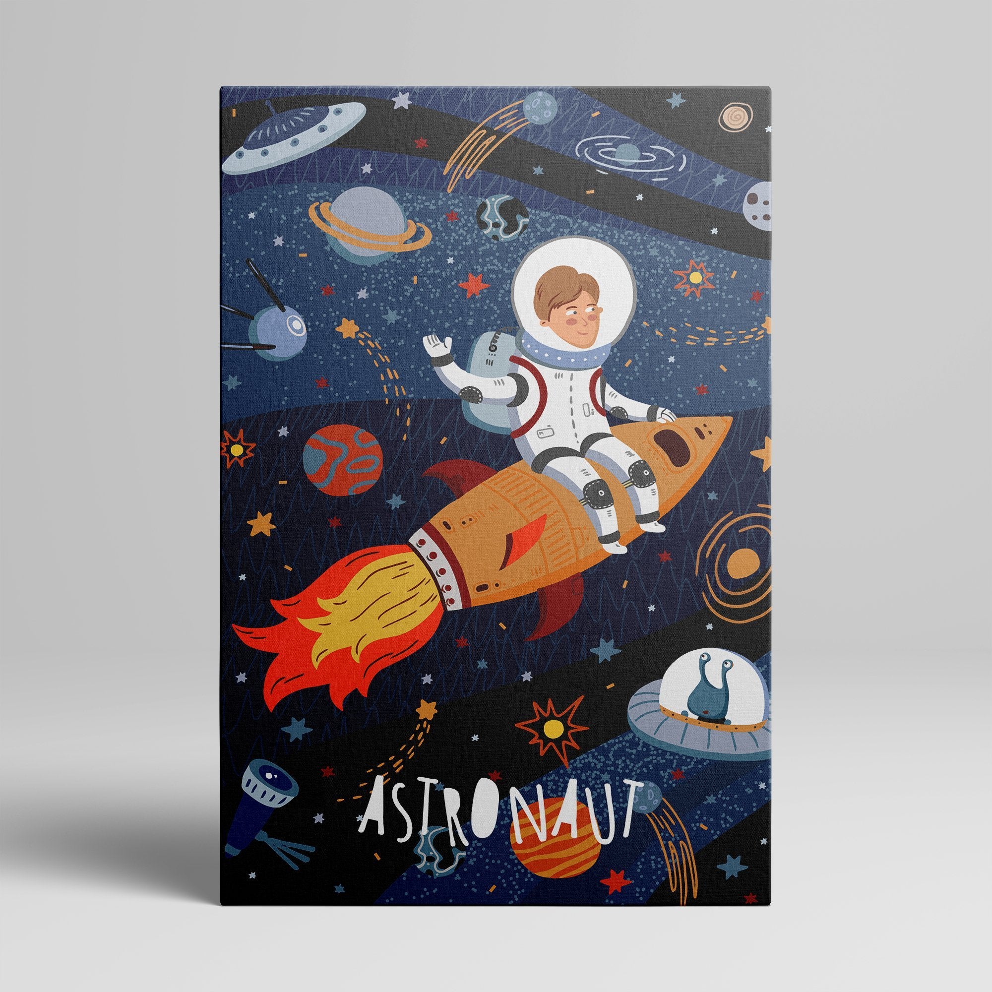 Obraz Na Płótnie Do Pokoju Dziecka - Astronauta (Mały Kosmonauta) - Gallart.pl